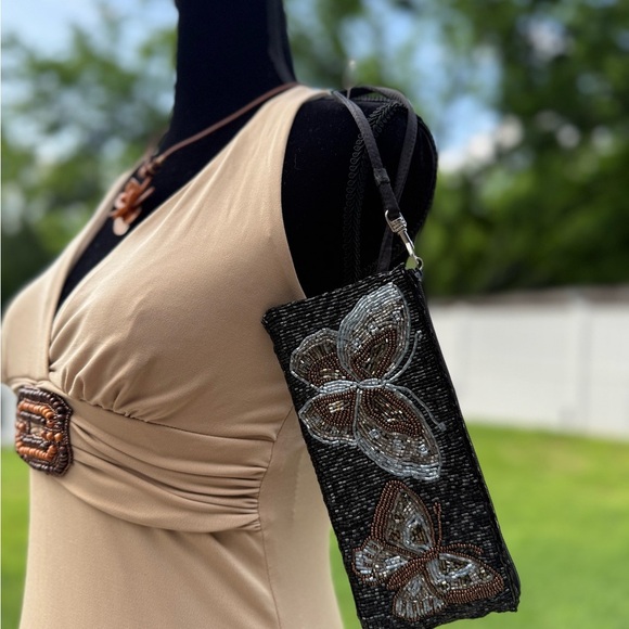 Y2k butterfly Beaded Clutch - Picture 1 of 2